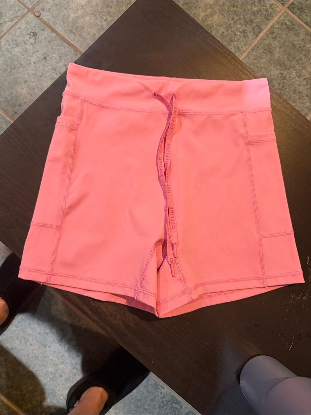 Aerie Offline Coral Pink High-Rise Bike Shorts